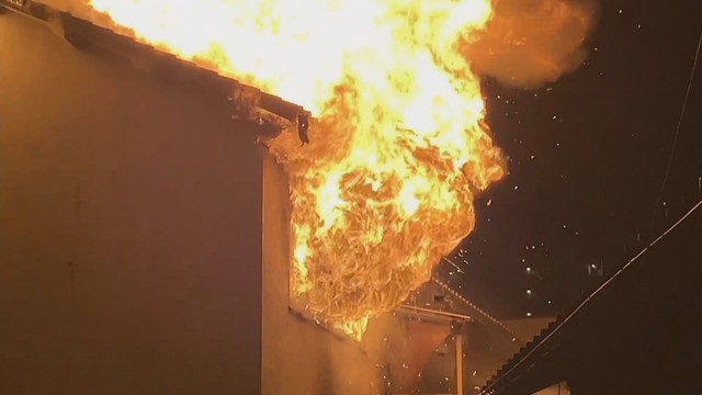 火事があった住宅　岡山・北区大供表町