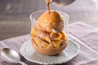 ハウス食品「とんがりコーン　ロイヤルミルクティー味」【アレンジレシピ】とんがりコーンフレーク～ティーアフォガード仕立て～