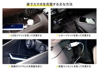 車でスマホを充電する方法（提供：norico by ガリバー）
