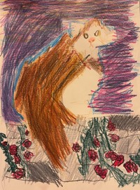 5歳の弟が描いた兄猫のシィクくん（「シィク / 猫アカ」さん提供）