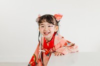 3歳の七五三フォト。病気と向き合いながらも元気に過ごすあおいちゃん（提供：@ayapyono5o4さん）
