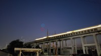 岡山市内でスマートフォンで撮影　6月11日　午後8時ごろ　赤：木星　青：金星