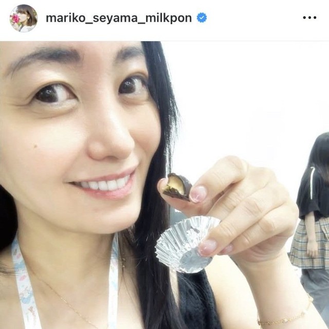 脊山麻理子アナのインスタグラム＠mariko_seyama_milkponより