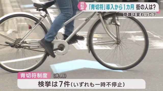 自転車交通違反の青切符制度　導入から１カ月　改めて安全な運転を