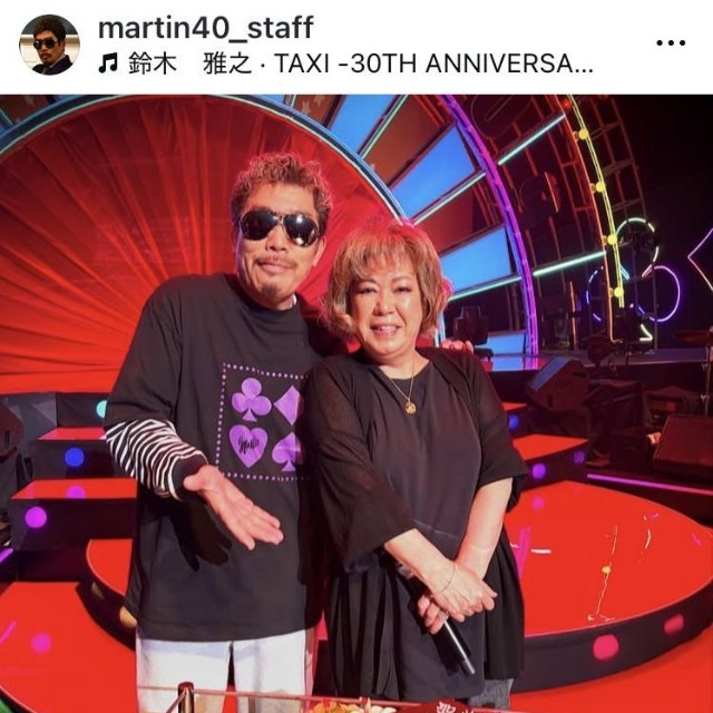 鈴木雅之【STAFF】OFFICIALのインスタグラム＠martin40_staffより
