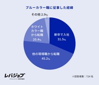 ブルーカラー職に従事した経緯（提供画像）