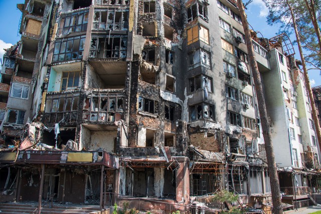 北部の都市イルピンでも激しい戦闘が（写真提供＝ピースウィンズ・ジャパン）