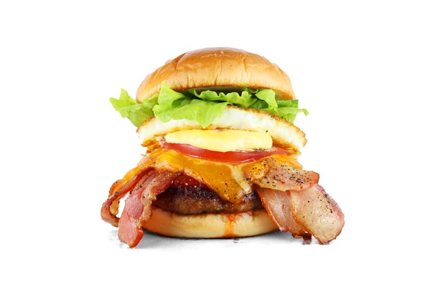 「佐世保バーガー ビッグマン」の佐世保スペシャルバーガー（提供）