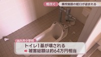 壊されたトイレ　旧大井小学校　岡山・北区大井