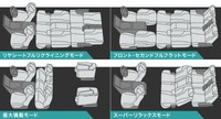 現行アルファード8人乗りのシートアレンジ（提供：norico by ガリバー）