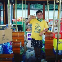 最も需要がある水に加えて、トイレットペーパーなどパンデミックで不足する日用品が必要とされる（マギーさん提供）