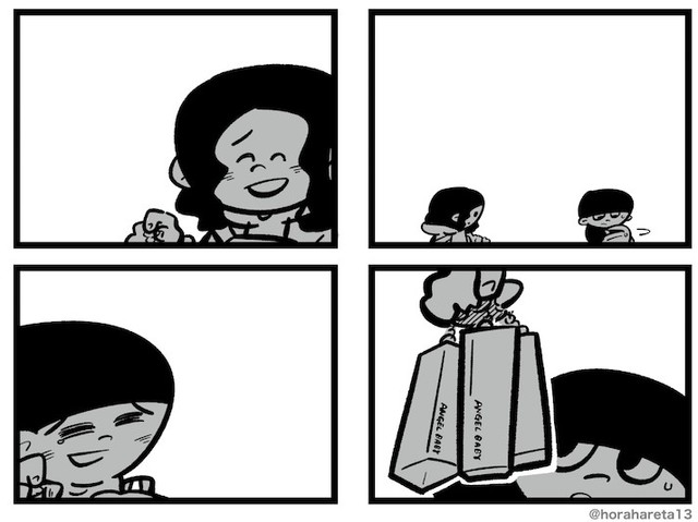 同じキーホルダーを買う2人（吉本ユータヌキさん提供）