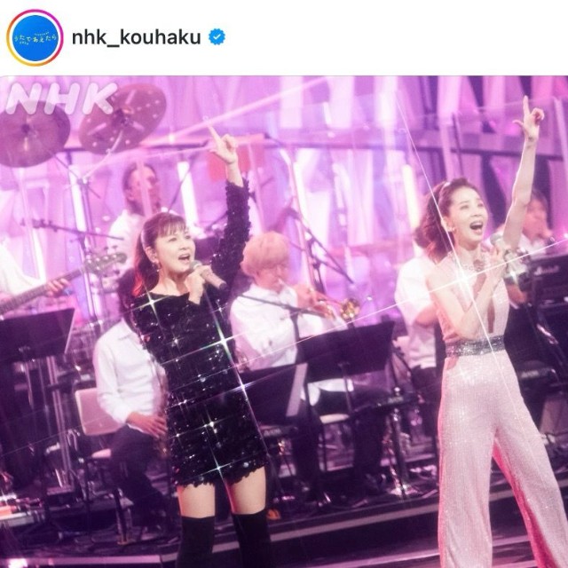 「NHK夏の音楽祭うたであえたら2026」でパフォーマンスを披露する南野陽子さん（左）と増田惠子さん（番組公式インスタグラムから）