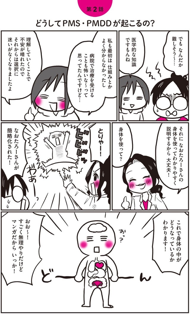 【漫画】『生理前に起こる不調のこと、産婦人科医の先生に全部聞いてみた！』21（なおたろーさん提供）