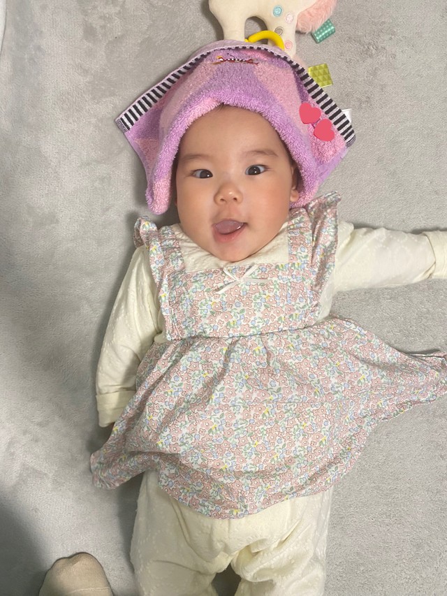 タオルを乗せたら、MISIAっぽい？（ゆこゆこさん提供@meguminoamechan）