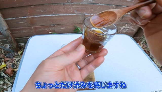 採取時期が遅れたことによりフェノールやタンニンが増えて渋みを感じる／ちーとん。さん提供
