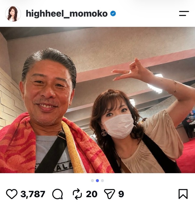 モモコさんと夫の小林政仁さん＝ハイヒールモモコ（@highheel_momoko）さんのインスタグラムより