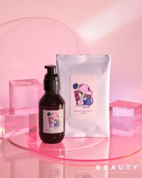 PEACH JOHN BEAUTYとのコラボ商品を発表した森香澄