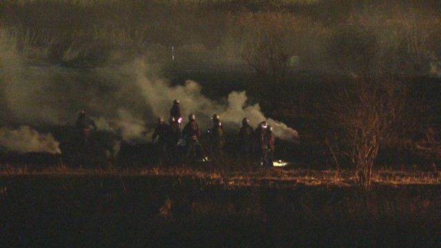 火事があった現場　総社市下原　17日午後８時ごろ