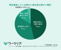 障がい種別の受け入れ実態（提供画像）