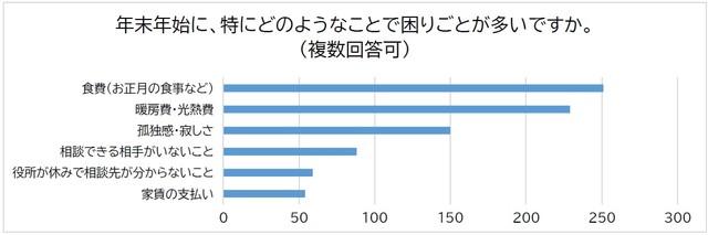 年末年始の困りごと（提供画像）