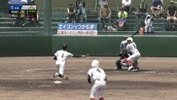 岡山朝日／好投の笹投手 