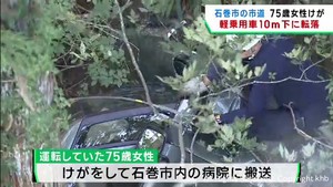 宮城・石巻市と仙台・青葉区で車両転落事故　２人けが