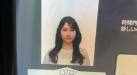 陰影と血色感を意識したメイクで撮影した、新しい免許証の写真／投稿主さん提供
