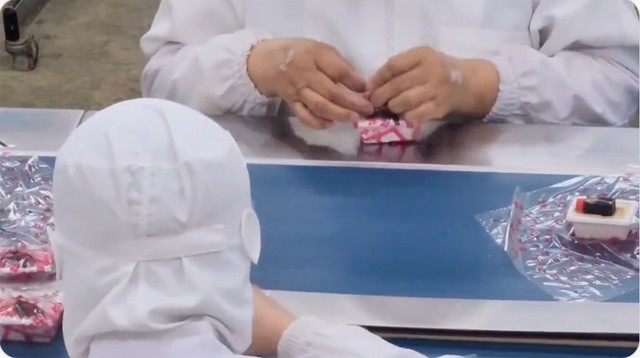 あっという間に風呂敷で包まれていきます（動画よりキャプチャ/提供：Aya Roweさん）