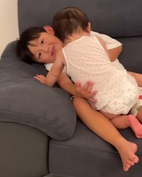 見られてた～！と、少し照れるたいが君（提供：＠kazufam.kidslifeさん）
