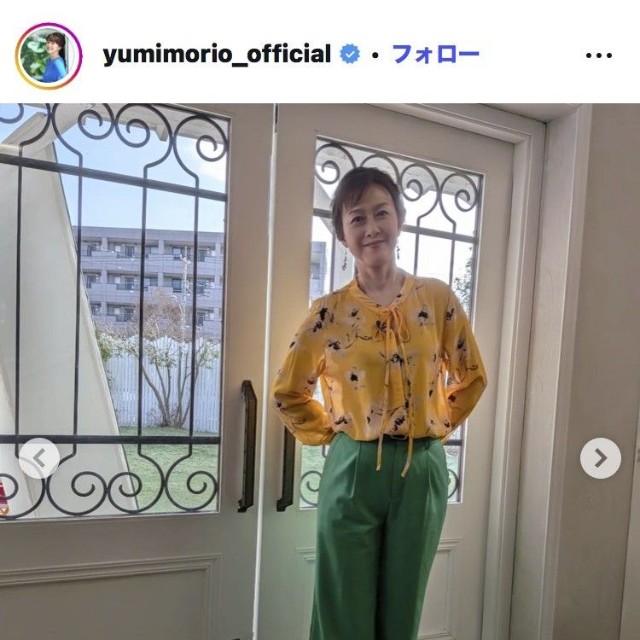 森尾由美のインスタグラム＠yumimorio_officialより