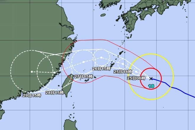 Heavy rain forecast as Typhoon Saudel girds towards Japan and Taiwan | The Asahi Shimbun: Breaking News, Japan News and Analysis