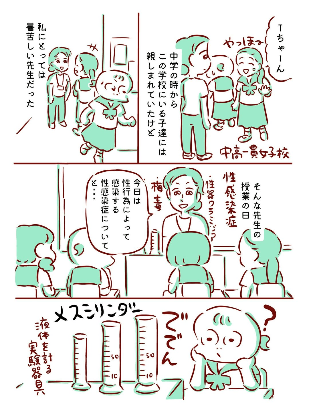 【漫画】『コンドームの授業を受けた日』3（枇杷かな子さん提供）