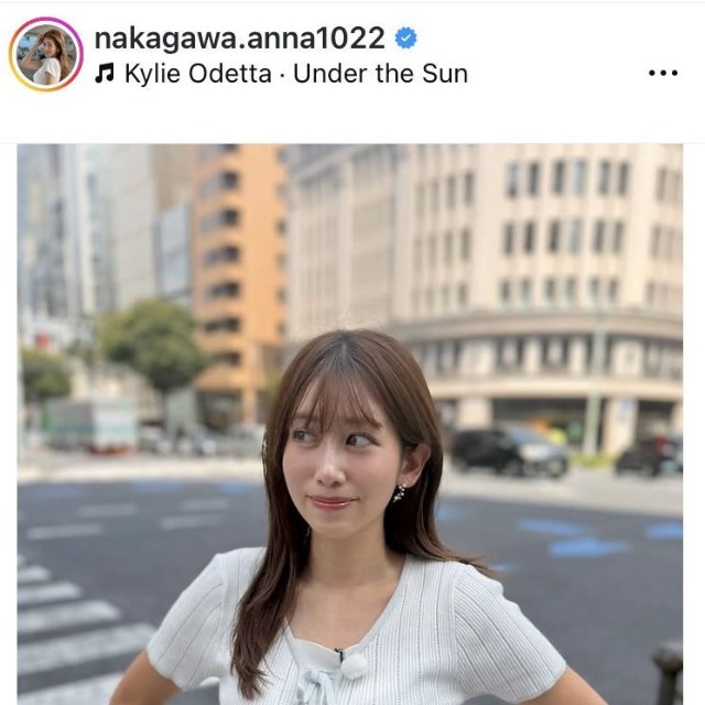 中川安奈アナウンサーのインスタグラム＠nakagawa.anna1022より