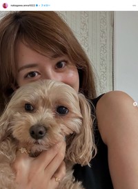 中川安奈さん、愛犬とツーショット（本人のインスタグラムから）