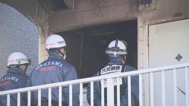 アパートの1室が全焼　岡山・北区東古松