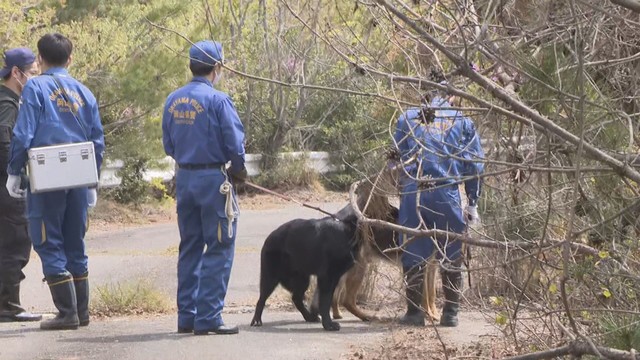 遺体が発見された現場　備前市浦伊部　4月18日