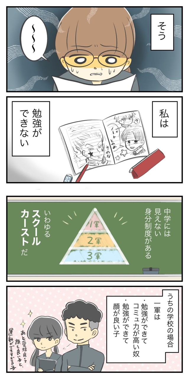 【漫画】『不登校だった中学時代』9（春乃 おはなさん提供）