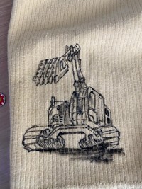 実際に描いたのはショベルカーのイラスト／satomi.hさん（@satomi.h_0901）提供