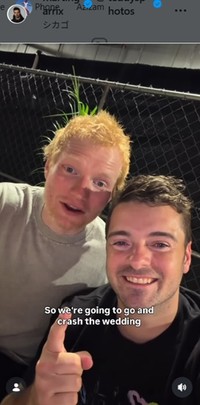 エド・シーランのインスタグラム＠teddysphotosより