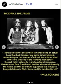 バッド・カンパニーのインスタグラム＠officialbadcoより