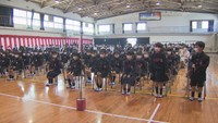 木太南小学校で行われた入学式