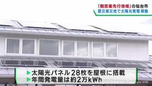 脱炭素先行地域の仙台市　東部沿岸エリアで太陽光発電設備が稼働開始