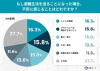 もし避難生活を送ることになった場合、不安に感じることはどれですか？（提供画像）