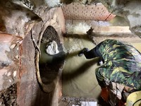 現場の人に撮影してもらった内部の写真