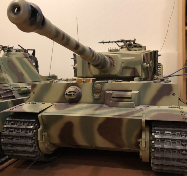 第二次世界大戦中にドイツ軍が作った重戦車・ティーガー１型（模型）