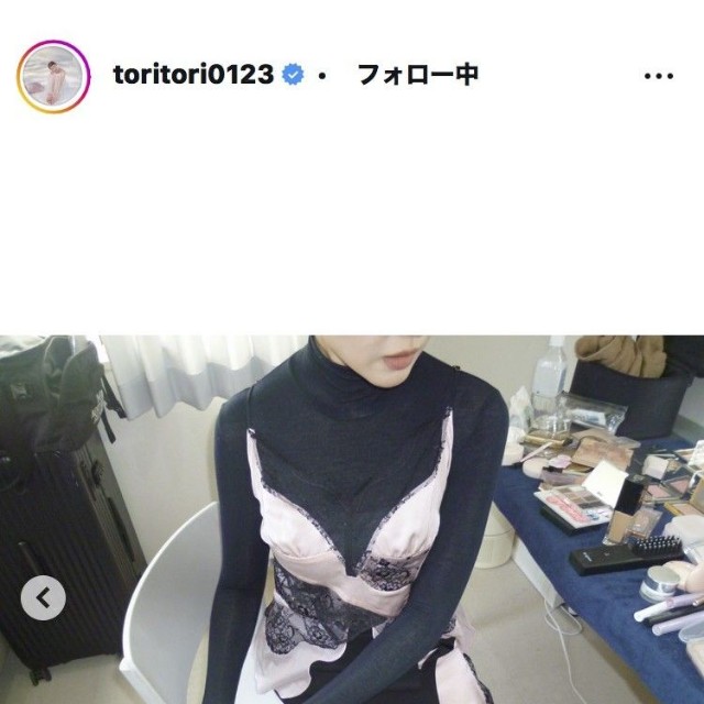 トリンドル玲奈のインスタグラム＠toritori0123より