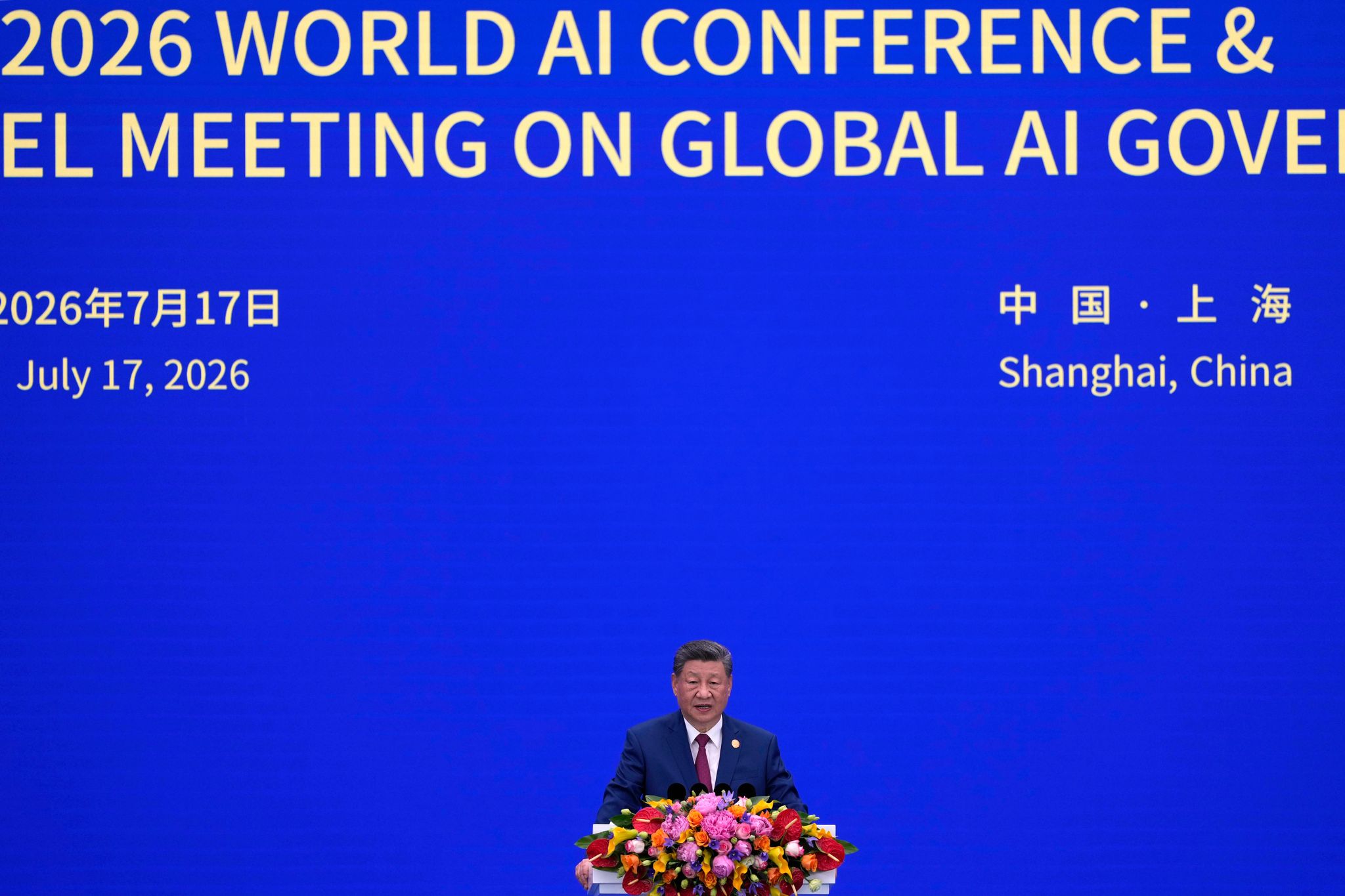 Xi urges global AI cooperation as U.S. curbs squeeze China