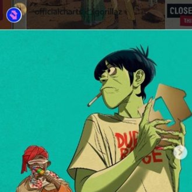 ゴリラズのインスタグラム＠gorillazより