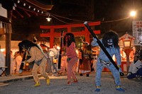 過去の追儺式の様子（２０２０年２月２日撮影、京都市左京区・吉田神社）